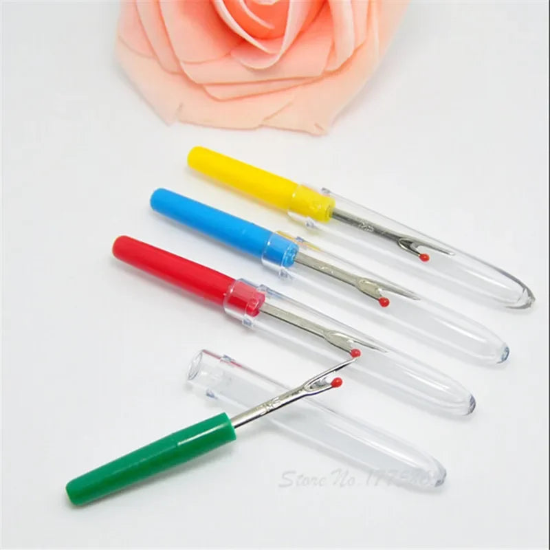 (1 Pack) = 4Pcs Plastic Handle Craft Thread Cutter Seam Ripper