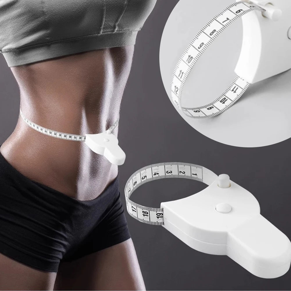 Push Button Retract Self-Tightening Measure Ruler