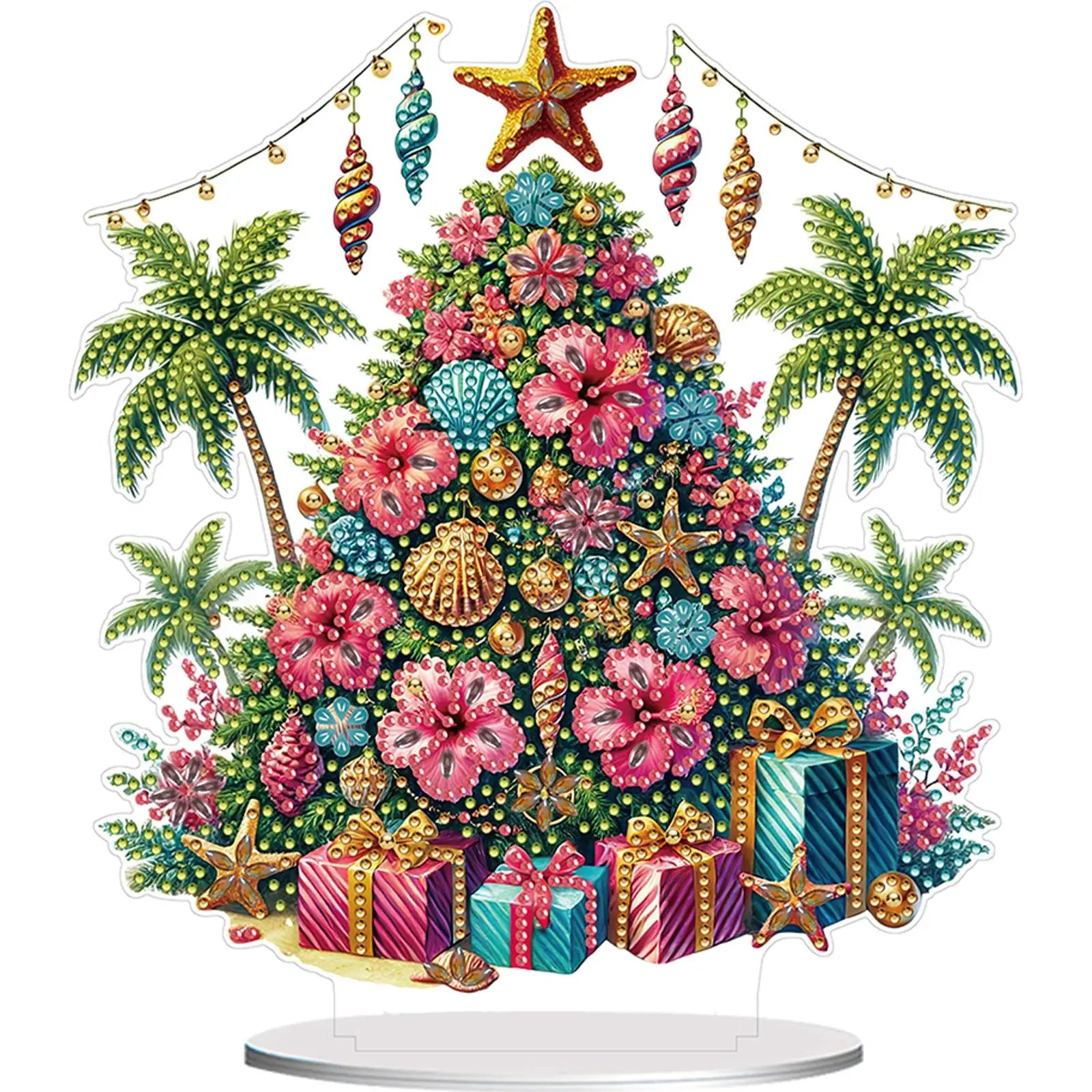 2D Flat Xmas DIY Diamond Painting Tabletop Ornaments Kit