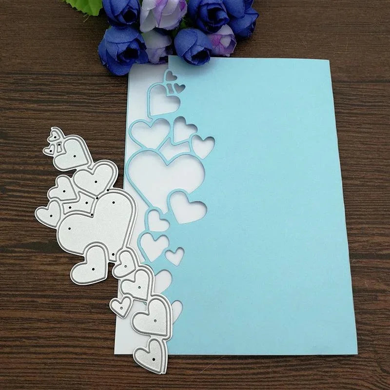 Heart Lace Edge Frame Metal Cutting Dies Stencils Scrapbooking Decorative Embossing Die