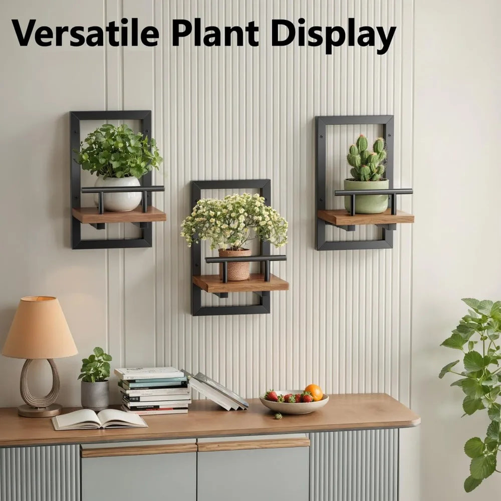 Floating Wall Shelves for Plants and Decor,