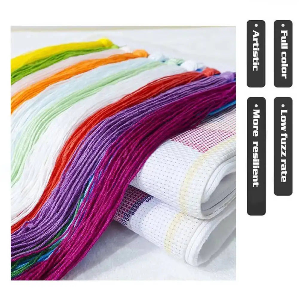 Cross Stitch  Rose Flower Embroidery 11Ct Picture Printed Canvas