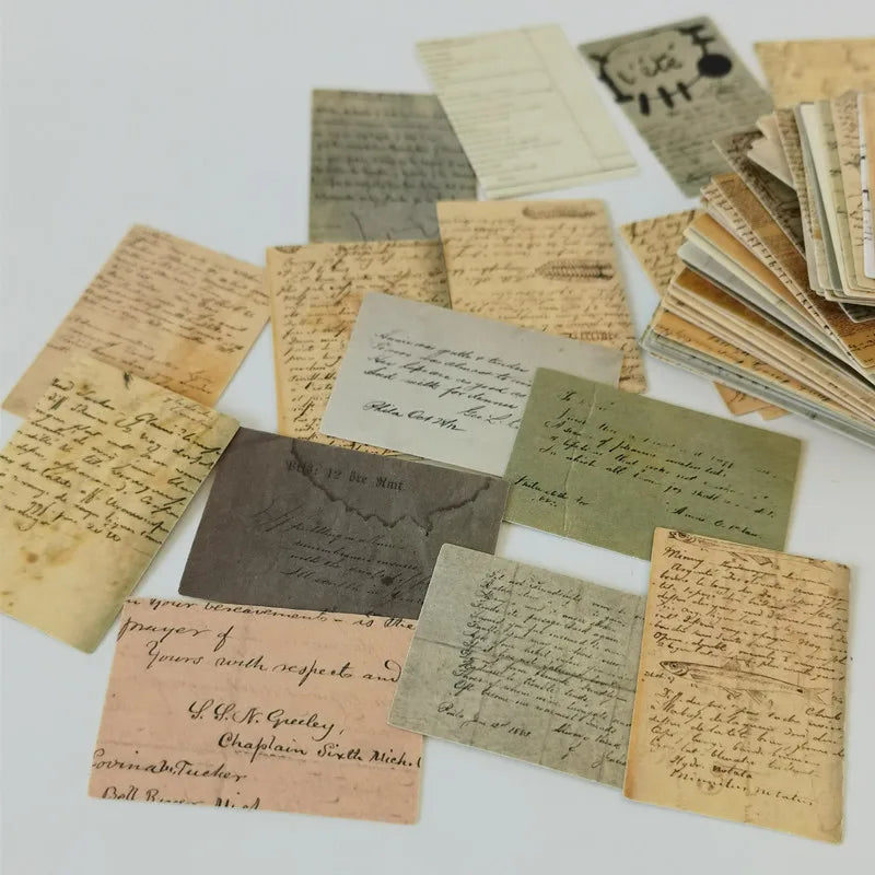 100Pcs Vintage Book Collection Kraft Paper Mini