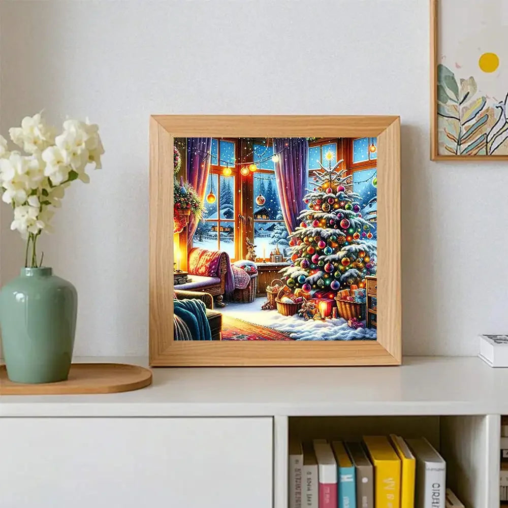 5D DIY Diamond Painting Christmas  Cozy Winter Scene Rhinestone