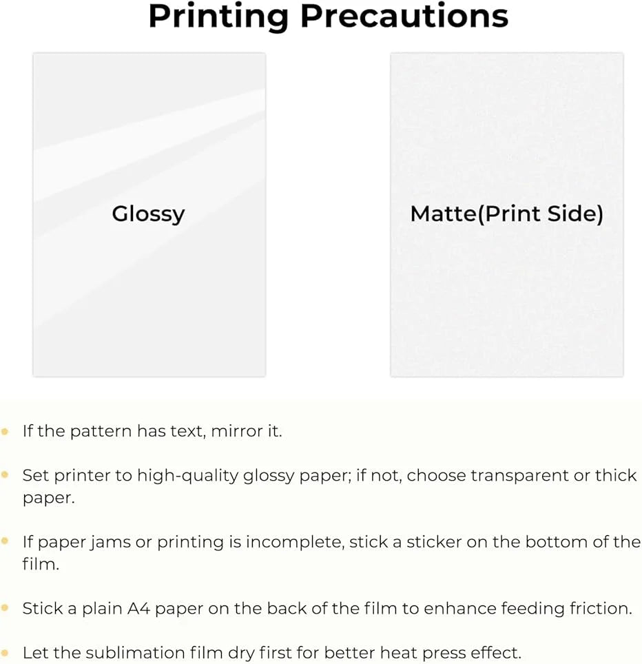 HTVRONT Printable Sublimation Heat Transfer Film for Phone Case Heat Press，