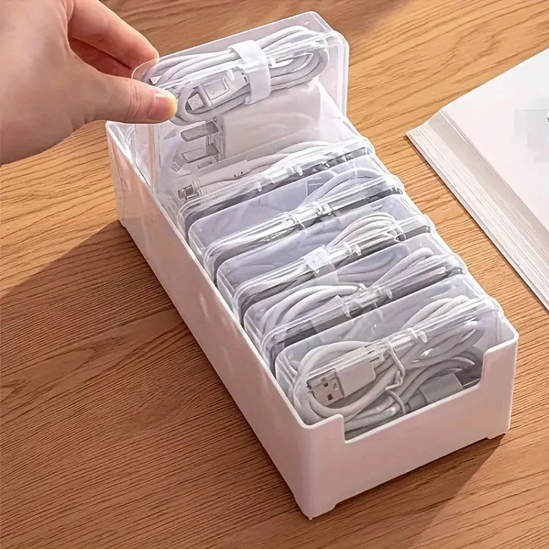 Cable Organizer Storage Box Set Durable Plastic s