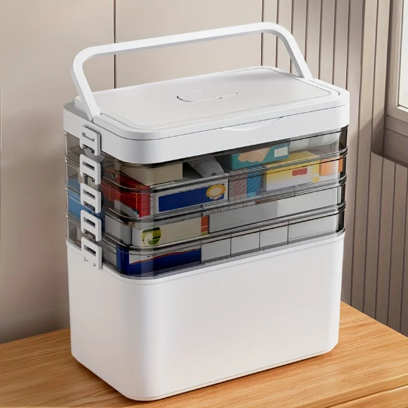 Large-Capacity Multi-Layer Medicine Organizer and How to Use It - Durable Waterproof Pill Box with Pill Storage, easy to carry, craft supplies