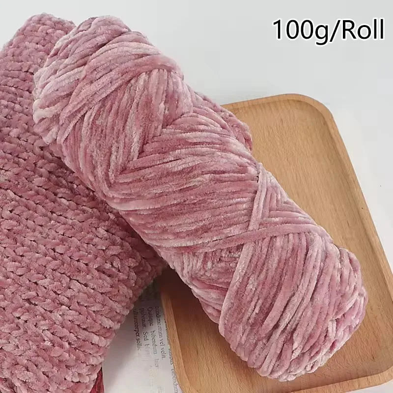 Thick Chenille Velvet Yarn 100g/Roll