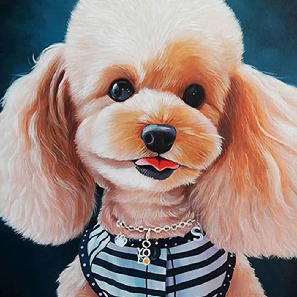 Oil Painting Puppy Paint By Number For Kids Picture Artcraft On Canvas