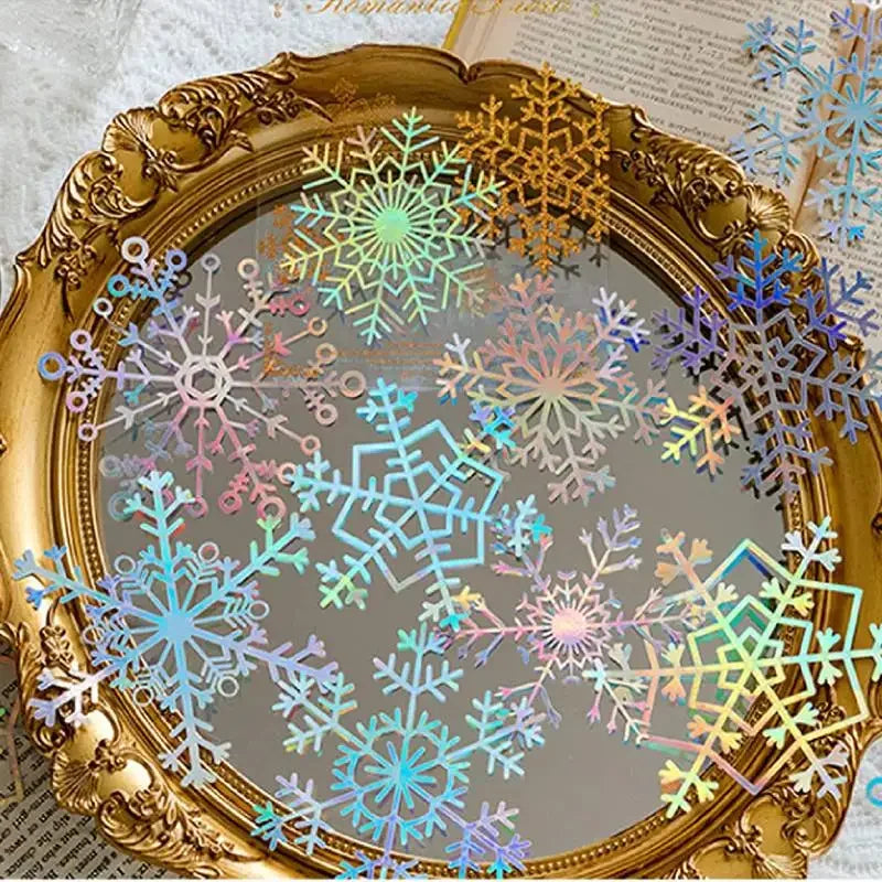 10Pcs Gold Lace Leaf Paper Scrapbook Sticker Die Cut