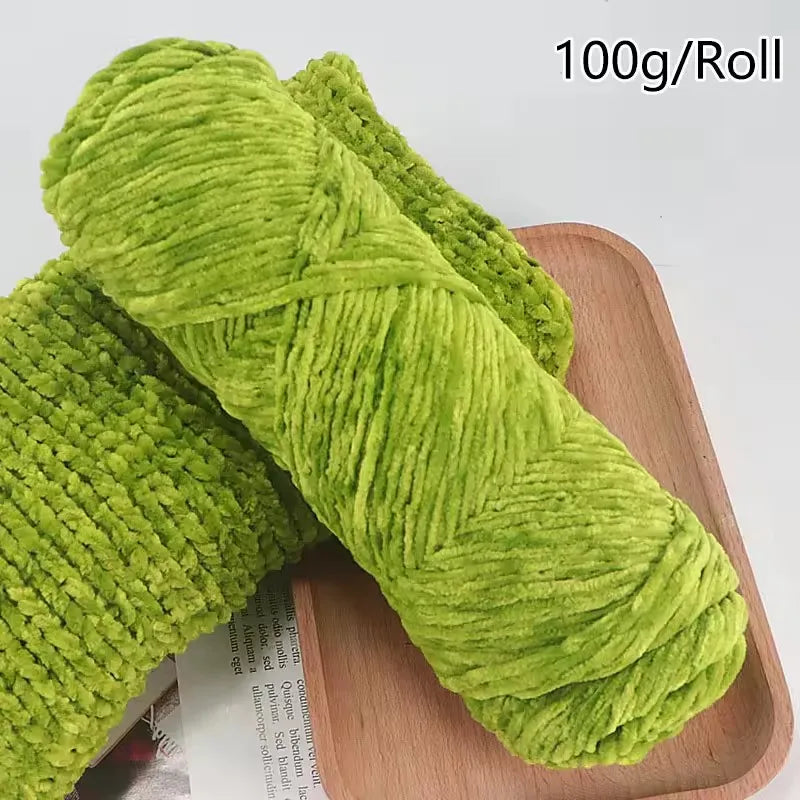 Thick Chenille Velvet Yarn 100g/Roll