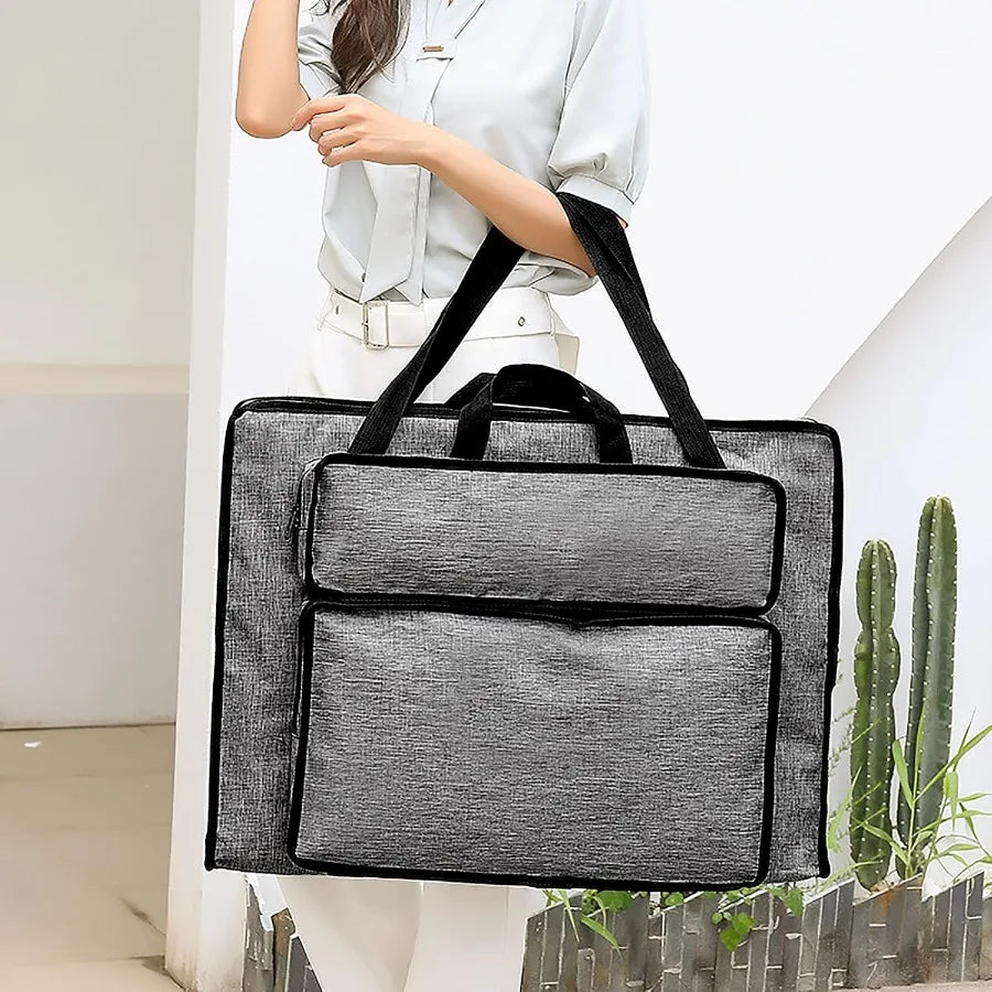 Students Water-Resistant Artist Portfolio Tote for Art Supplies Storage