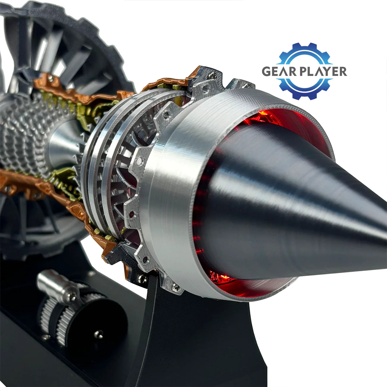 Turbojet Engine Model Kit Adjustable Speed Tail Flame Simulation