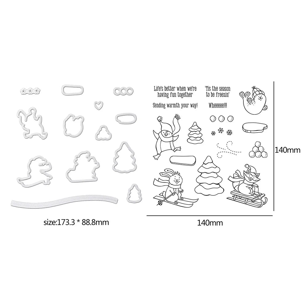 Christmas Series Cutting Die Transparent Seal Stamp