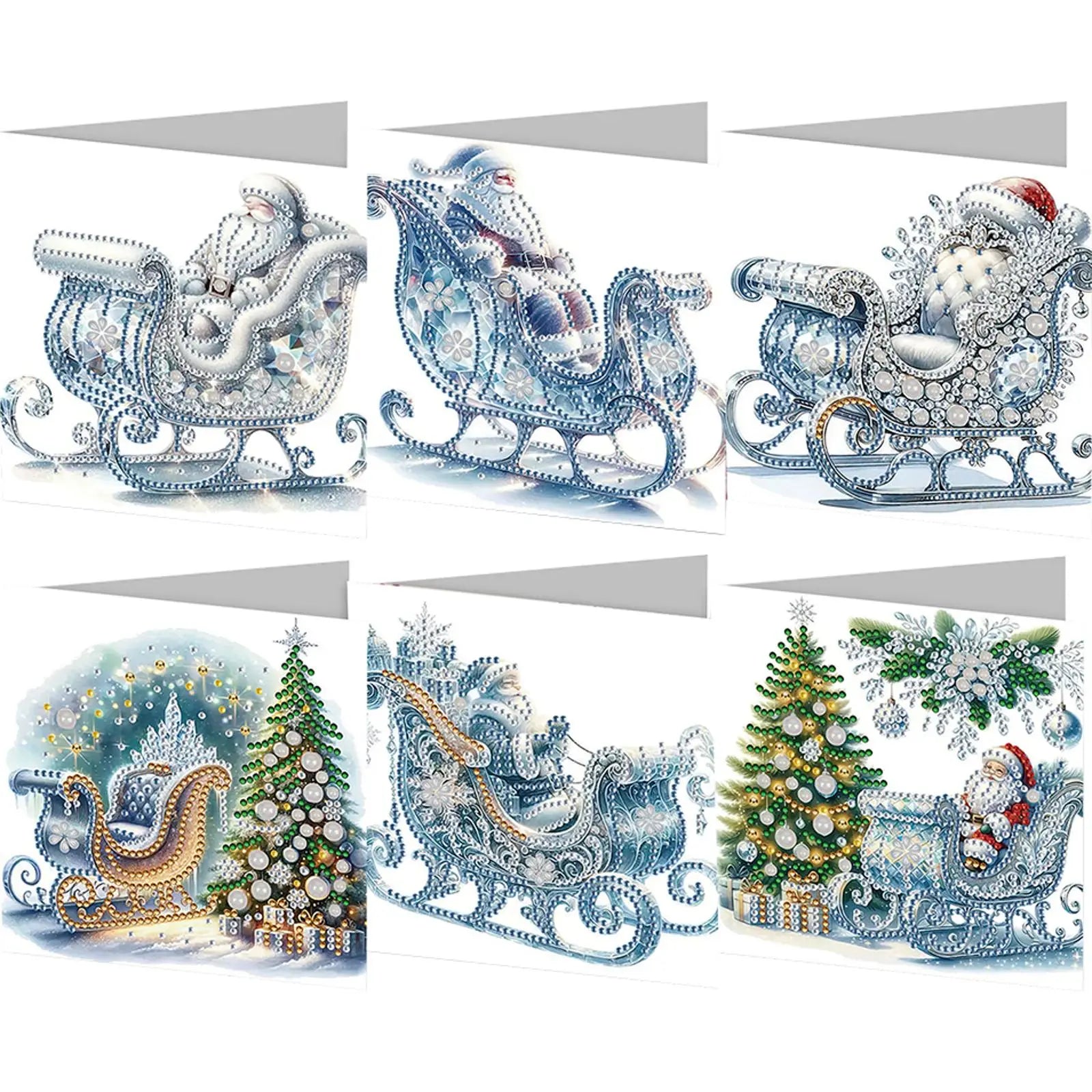 5D Rhinestone Arts Greetings Birthday Card DIY 5D Rhinestone Embroidery Arts Cards Kits Diamond Painting Greeting Thank You Card