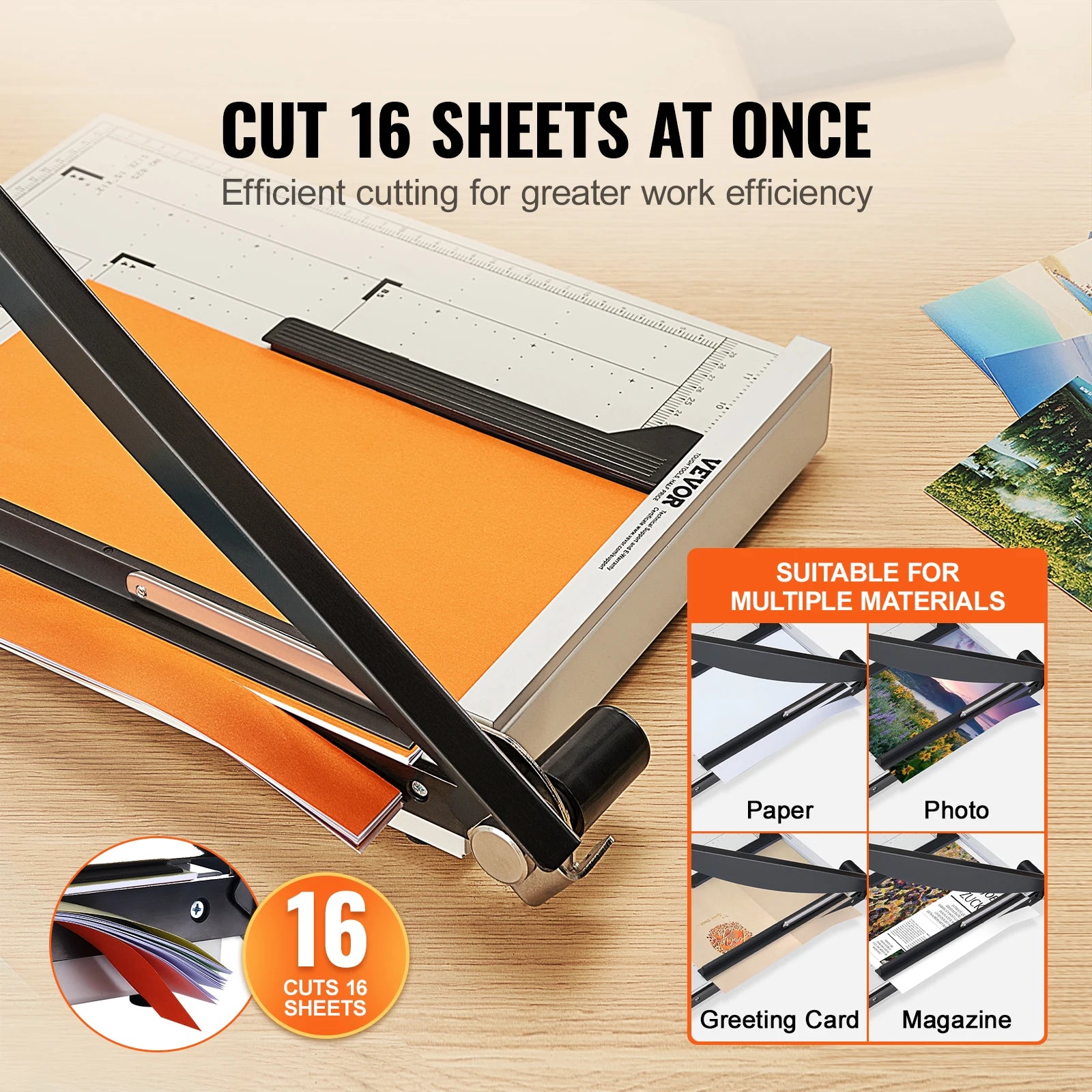 SucceBuy Heavy Duty Paper Cutter for Home Office School