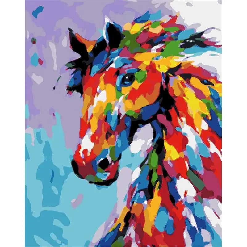 40x50cm Oil Painting By Numbers For Adults Horse Animal Paint By Number