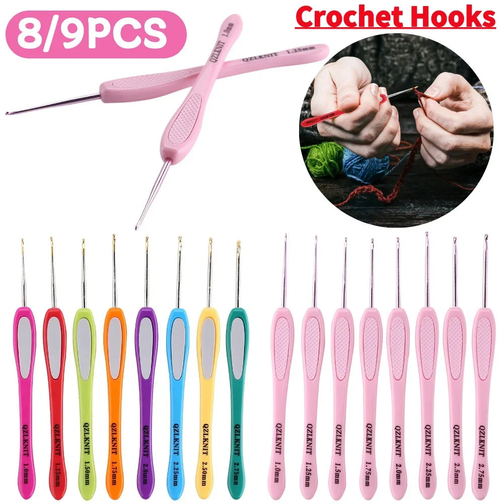 Aluminum Crochet Hooks Comfortable Grip handles