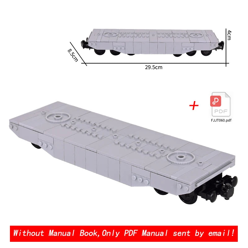 City Christmas Retro Sightseeing Carriage Tank Car Train MOC Railway Express