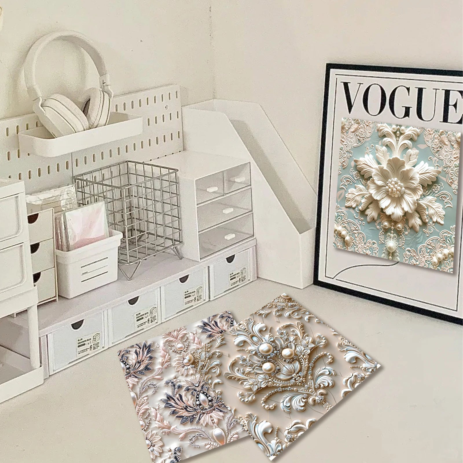 Embossed With Pearl Satin Scrapbook Paper Pad 8 Sheets Art Craft Pattern Paper For Scrapbooking Assorted Festive Designs