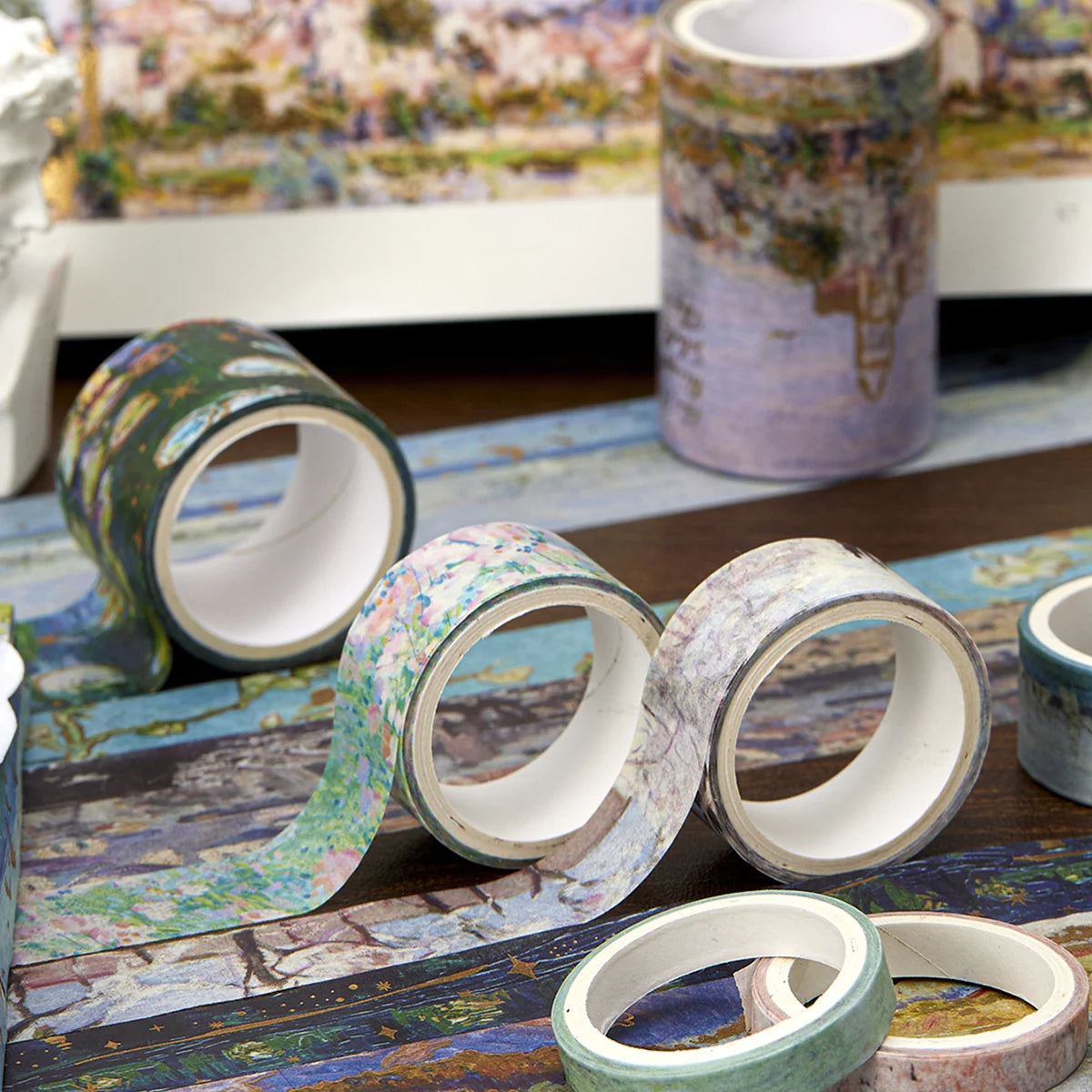 24 rolls/box oil painting theme washi tape set,