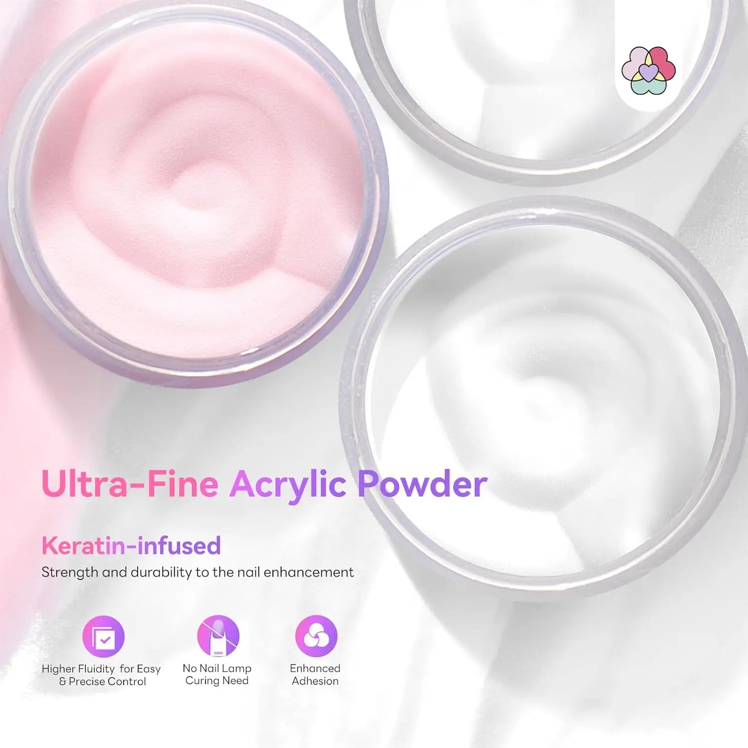 Acrylic Nail Kit ,Clear White Pink 28g Acrylic Powder and 75ml Liquid Set