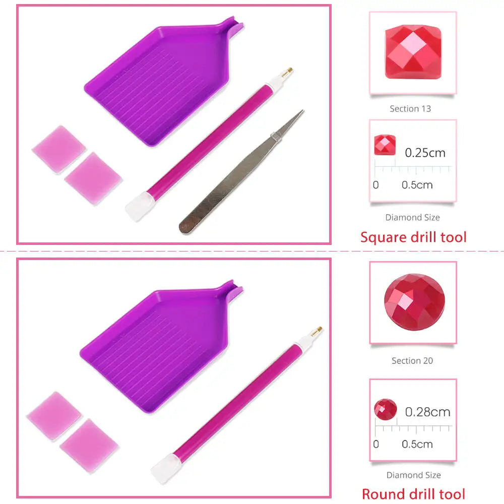 Momoart Diamond Mosaic Boat Landscape  Diamond Painting kit