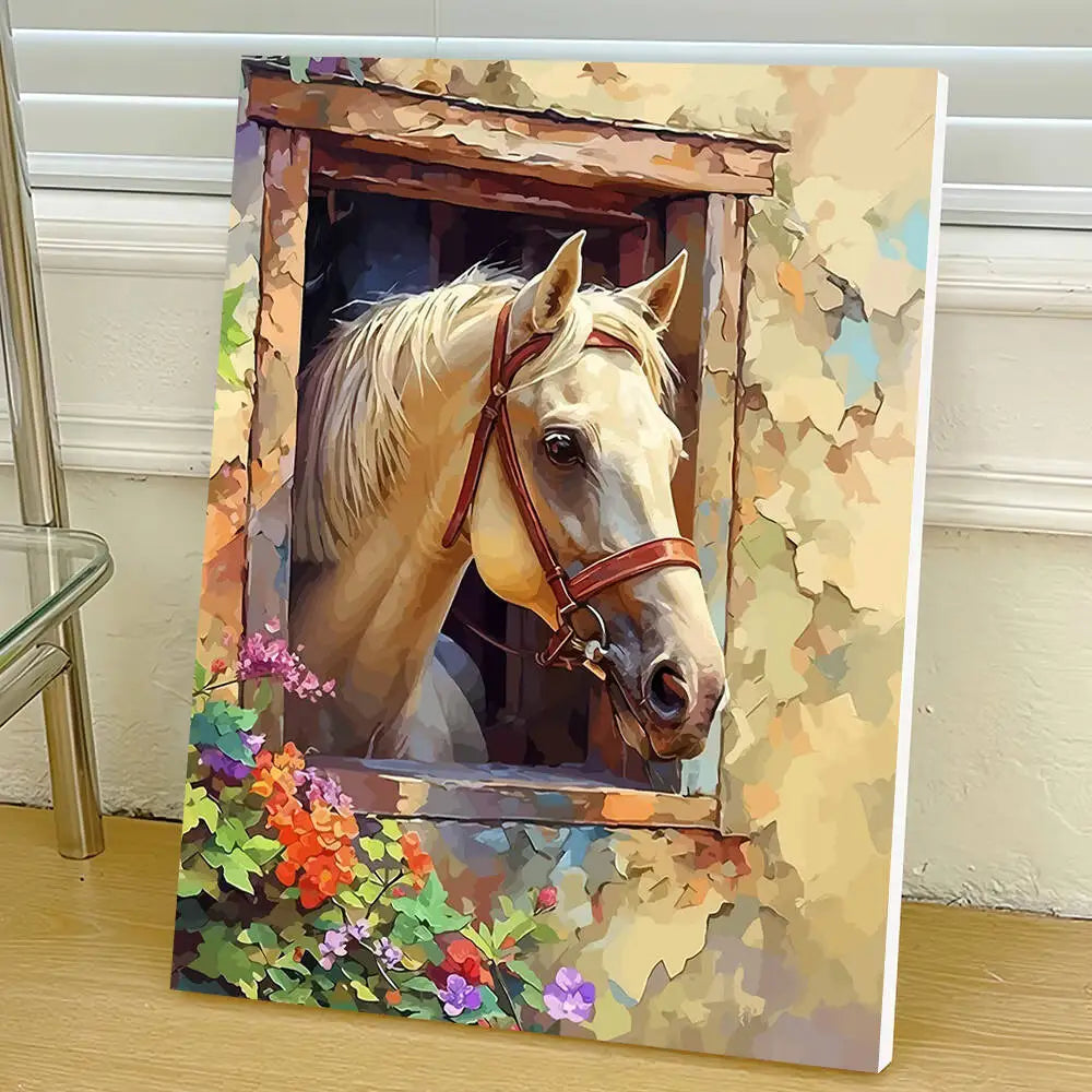 Digital Oil Painting Horse DIY Kit For Adults Paint By Number