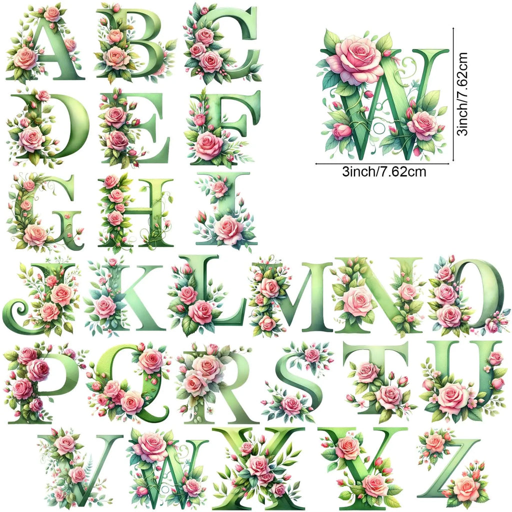 flower transfer stickers, waterproof  suitable for glasses