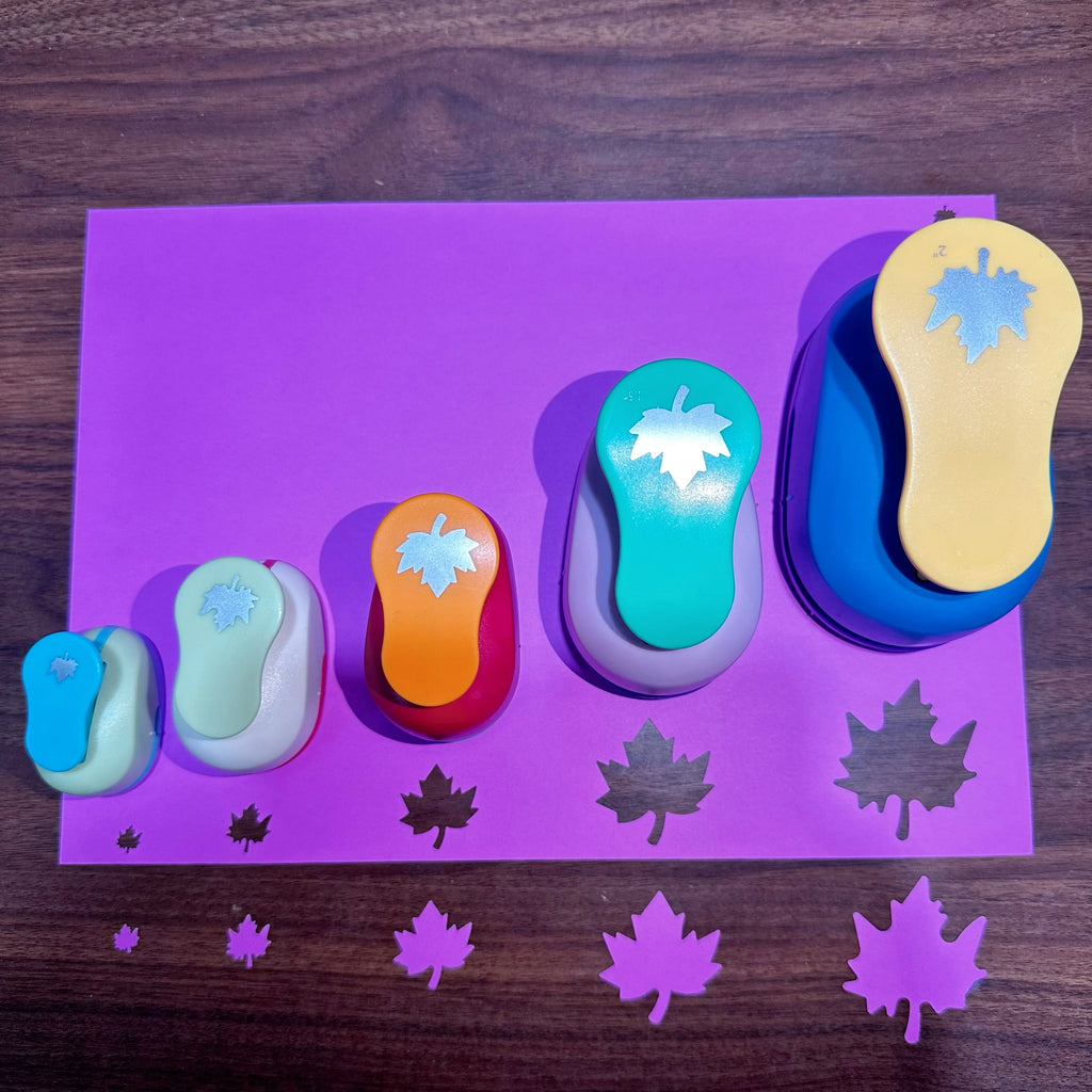 Random Color Maple Leaves Punch