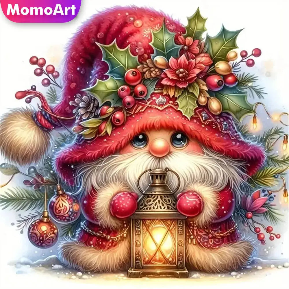 Mosaic Santa Claus Painting Dwarf Diamond art