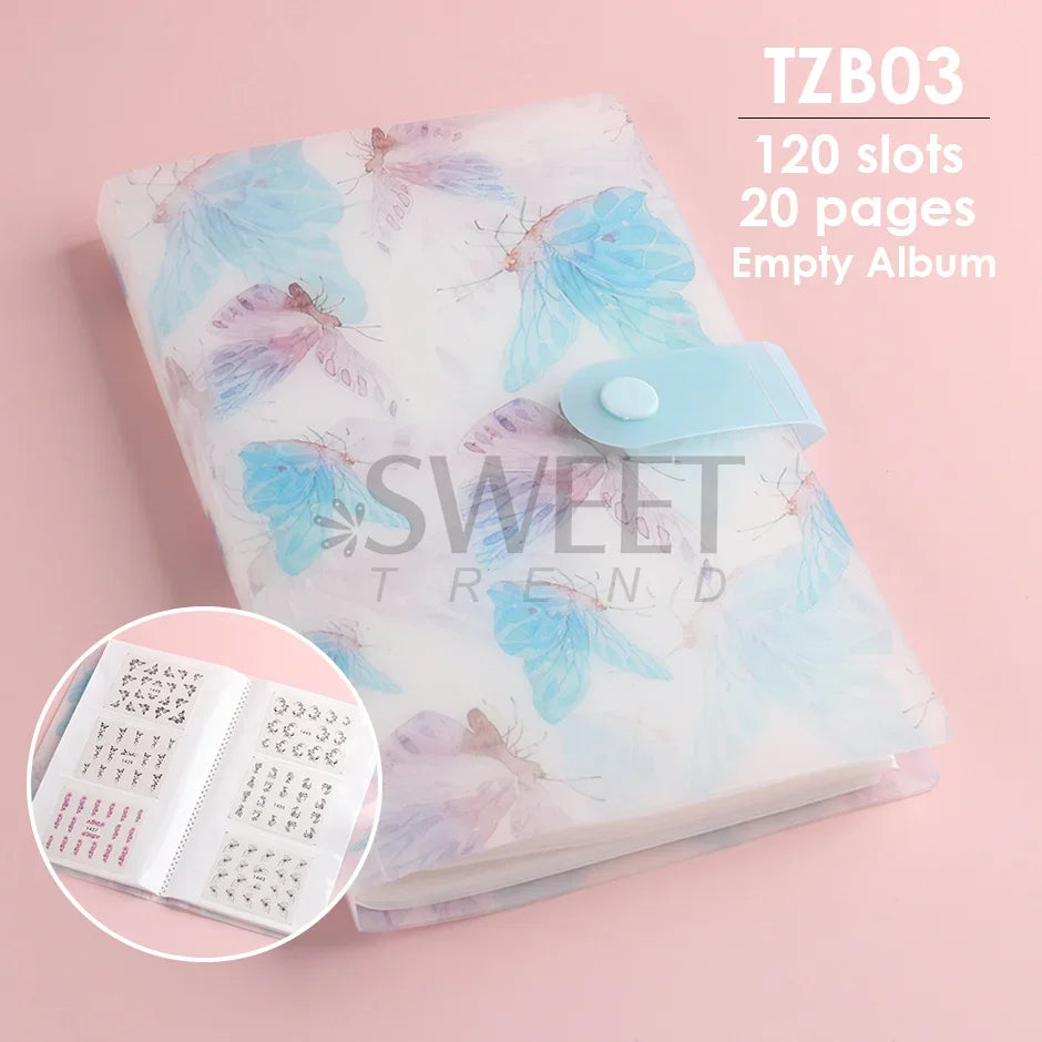 100 Slots Nail Art Stickers Storage Book