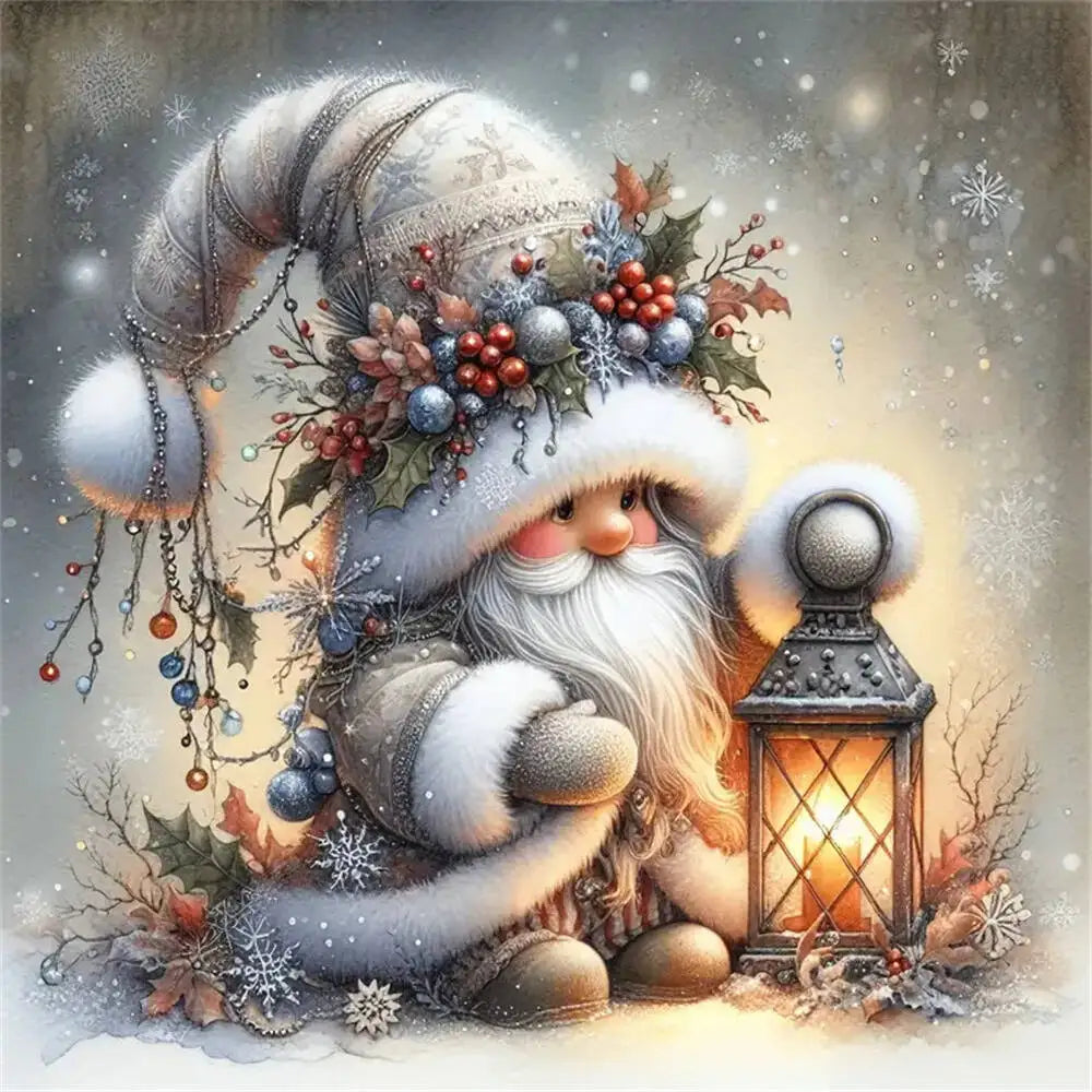 Dwarf Diamond  Mosaic Winter Picture Of Rhinestones