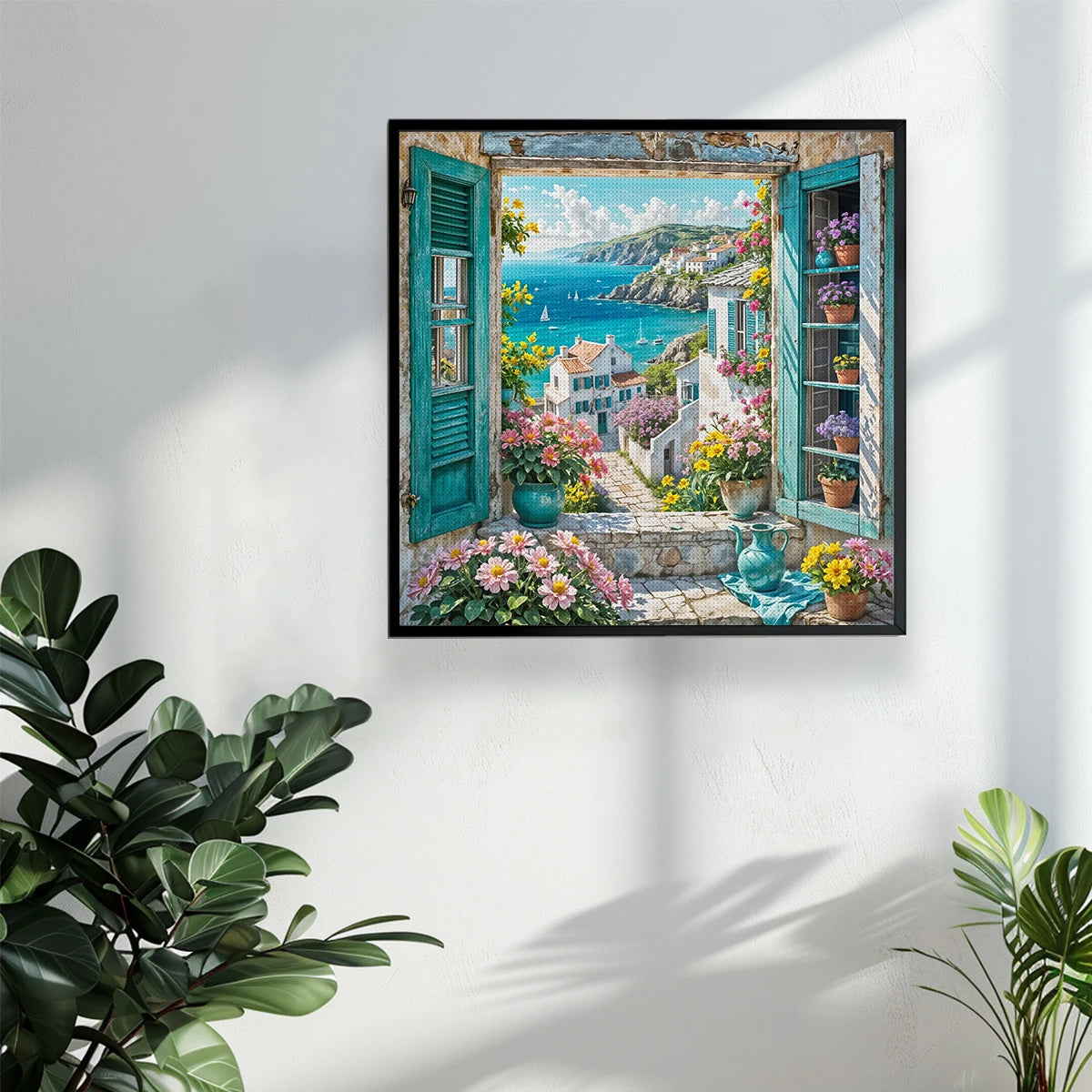 Full embroidery eco-cotton thread 11CT print landscape