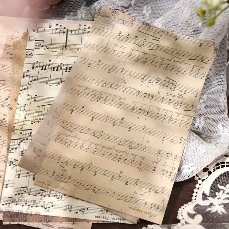 Retro Classical Letters Maps Roses Literary  Decorative Decoupage Paper Collage