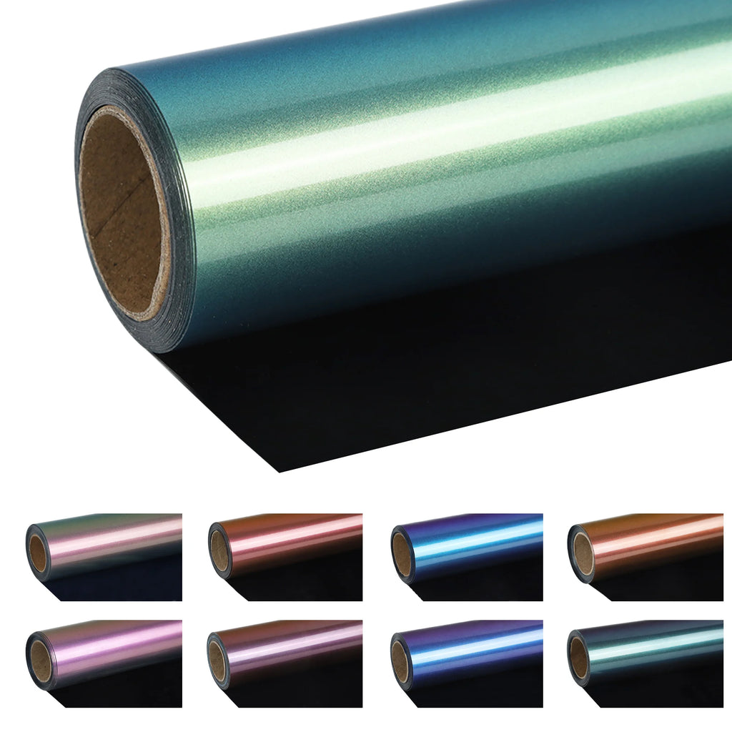 Chameleon PU HTV Vinyl, Iron On Vinyl For All Cutter Machine, Easy to Cut &Weed