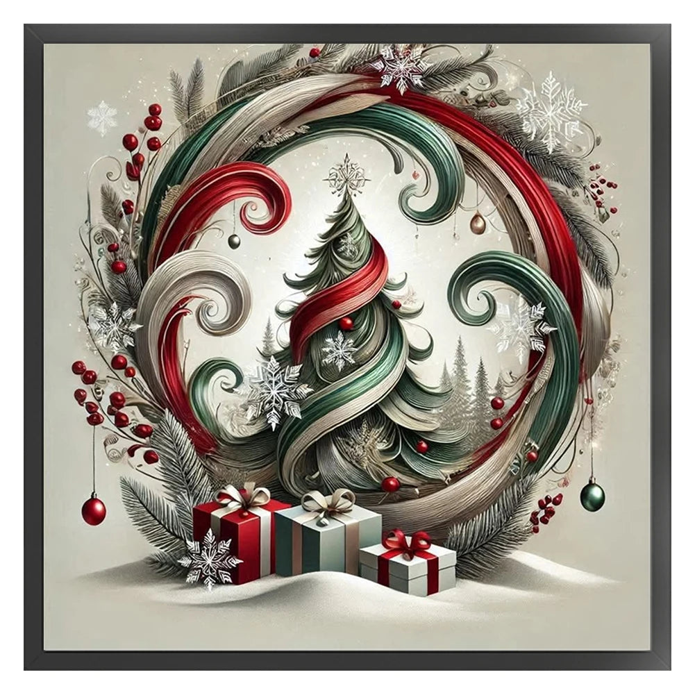 Xmas Printed Cross Stitch Kit DIY 11CT Embroidery Craft Set Home Decor Art