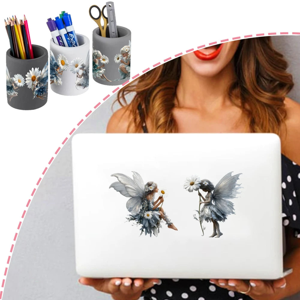 Fairy Daisy UV DTF Stickers Waterproof Decals