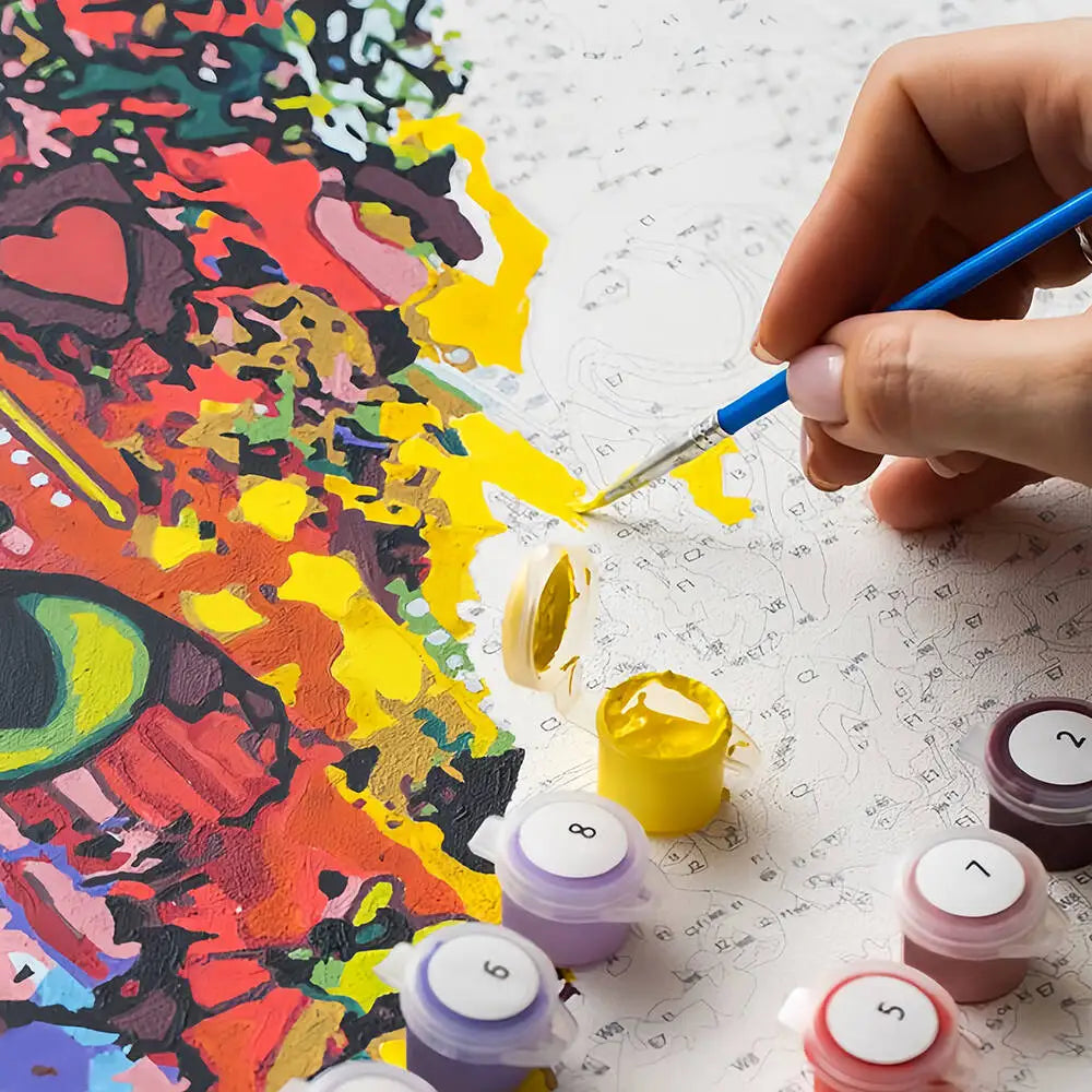 Oil Painting Puppy Paint By Number For Kids Picture Artcraft On Canvas