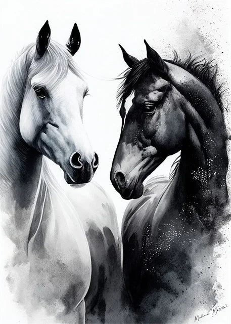 Horse Watercolor Canvas Oil Painting Prints