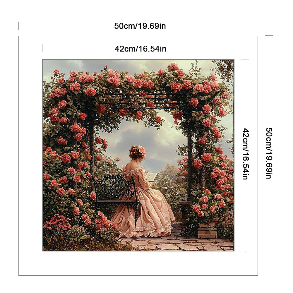 Full Embroidery cotton Thread 11CT Printed Girl