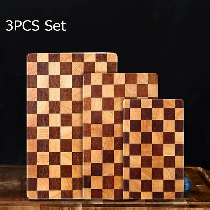 3PCS Bamboo Cutting Board Solid Wood Non-slip