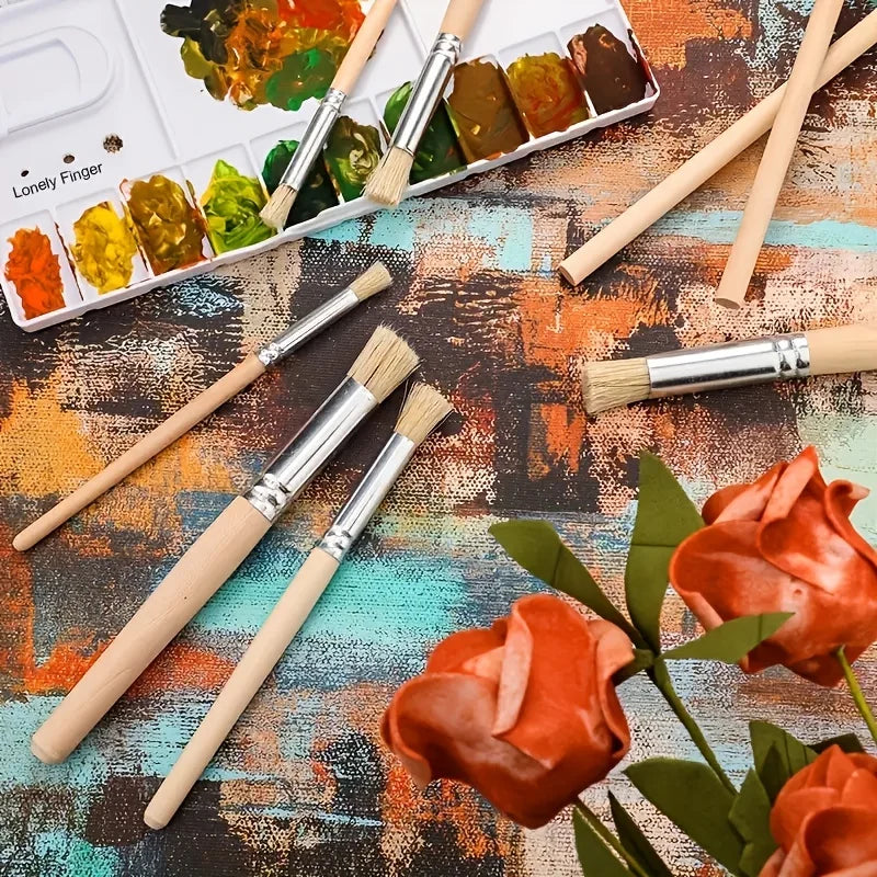 6/12/18pcs Stencil Paint Brushes Set
