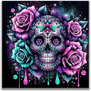 AB Diamond Painting Halloween Skull 5D Diamond Painting Set (Suitable for Beginners) DIY Mosaic Pumpkin Painting Decoration