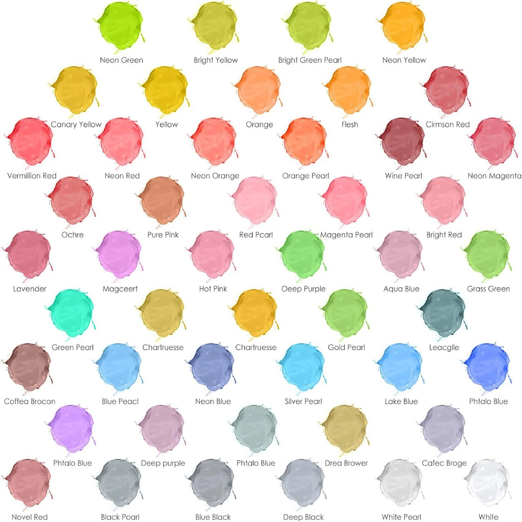 48 Colors Airbrush Paint Set 1fl oz, Opaque & Brilliant Colors