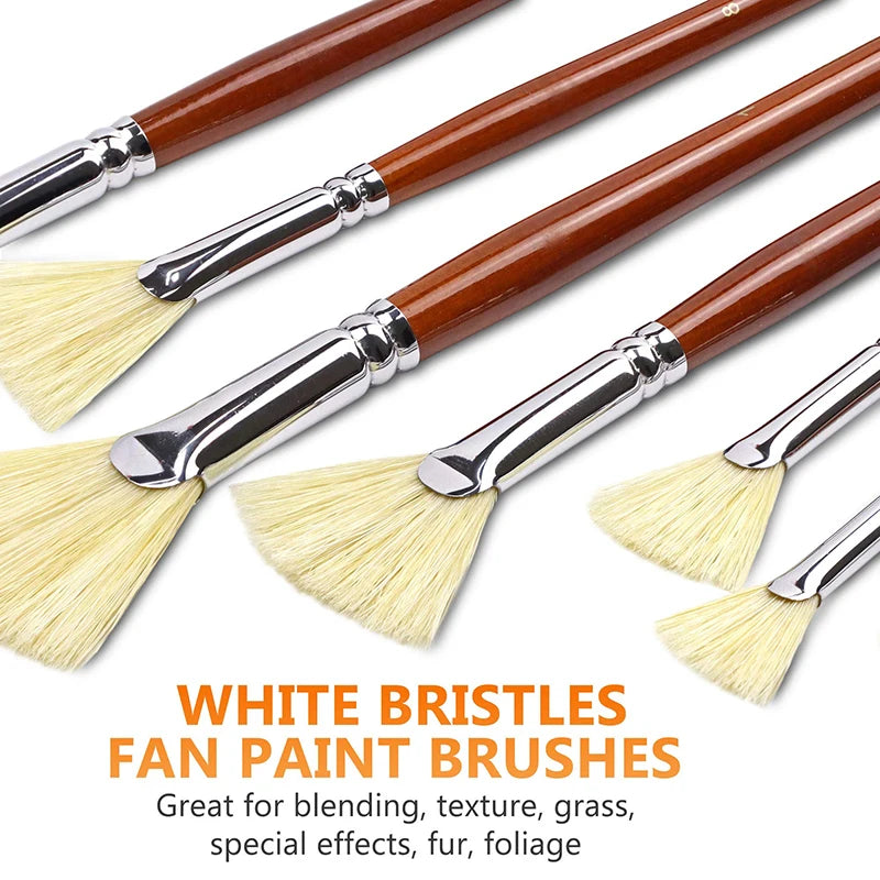7/14Pcs Artist Fan Paint Brush,