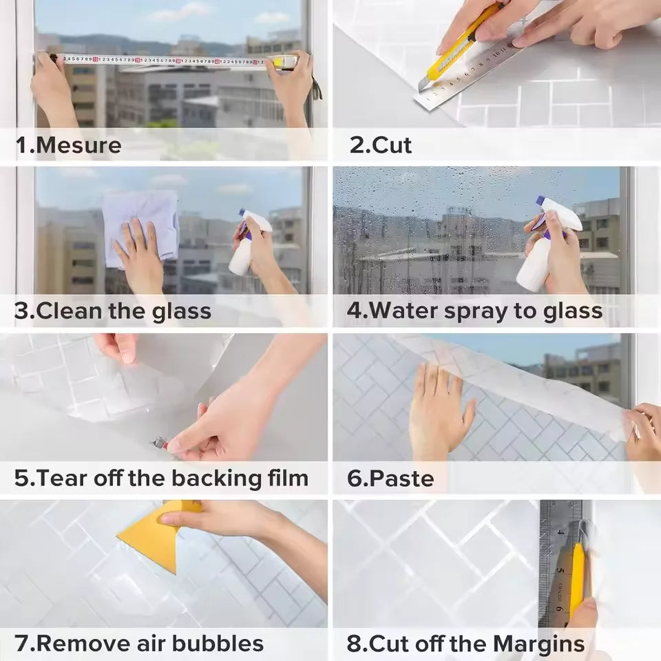 frosted glass electrostatic vinyl cover suitable for home office bathroom decoration sticker