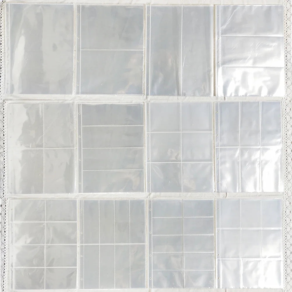 A4 Clear 10 Pcs Photo Album Refill Pages File Protector 4 Hole 6×4 10×15 4 Ring Binder Photocards Postcard Card Notebook