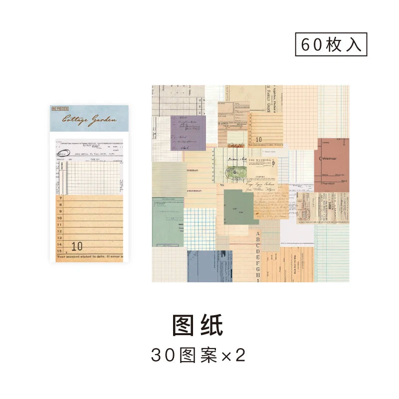 Vintage Collage Scrapbooking Journal Material paper Card Making