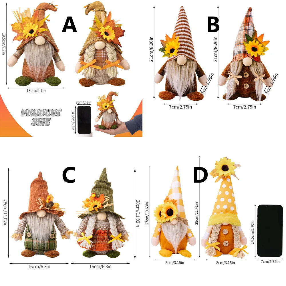 Fall Gnomes Decorations for Home Thanksgiving